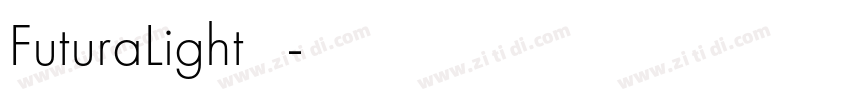 FuturaLight 普通字体转换